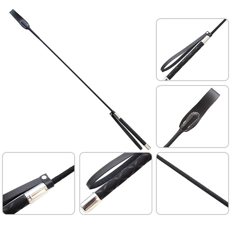 Elegant Leather Equestrian Riding Crop - Available in 2 sizes