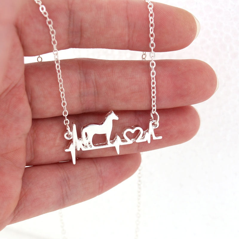 Equine Heartbeat Horse Necklace