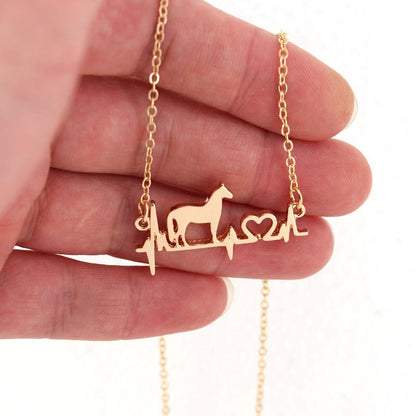 Equine Heartbeat Horse Necklace