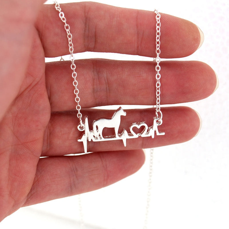 Equine Heartbeat Horse Necklace