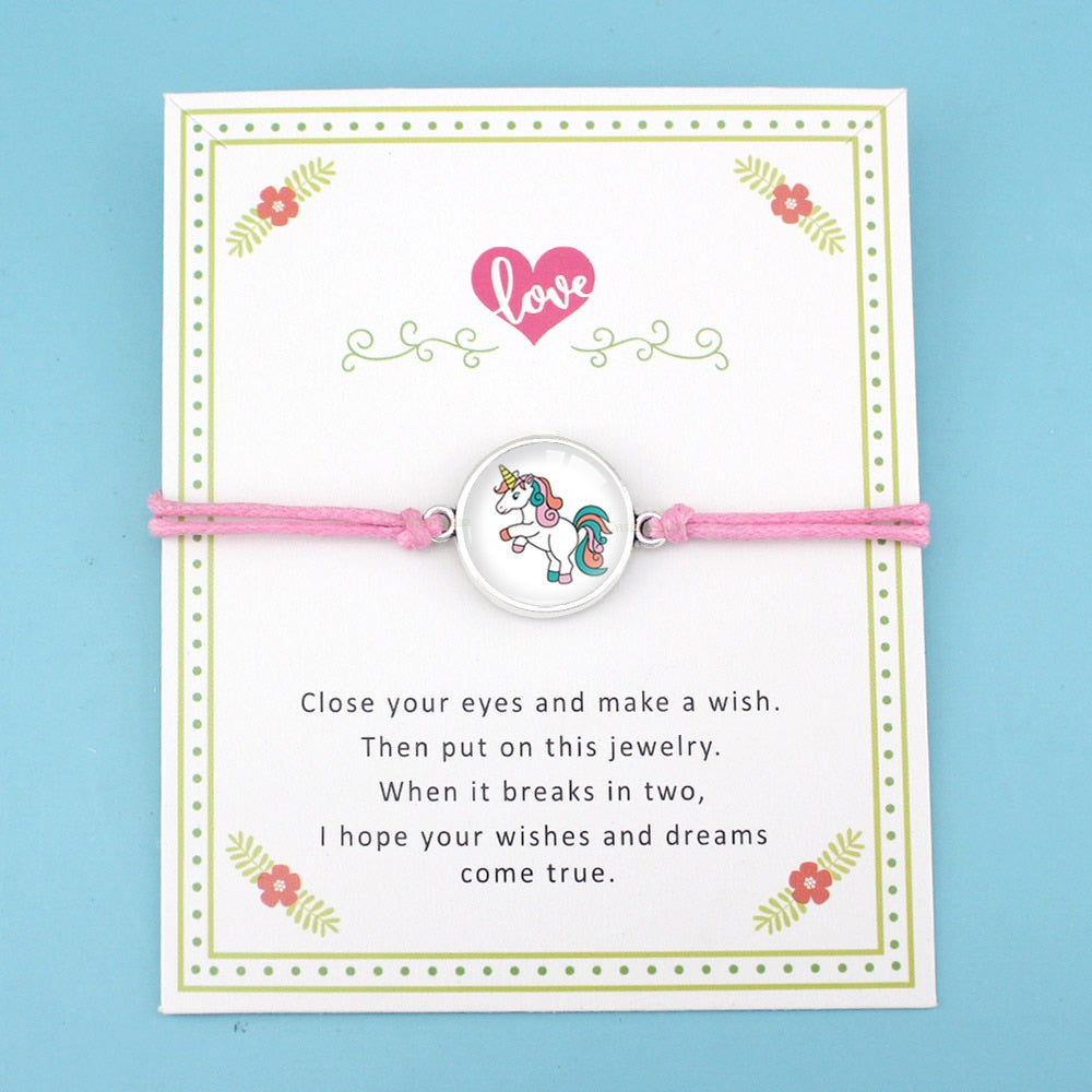 Unicorn Horse Bracelet Make a Wish Charm Jewelry