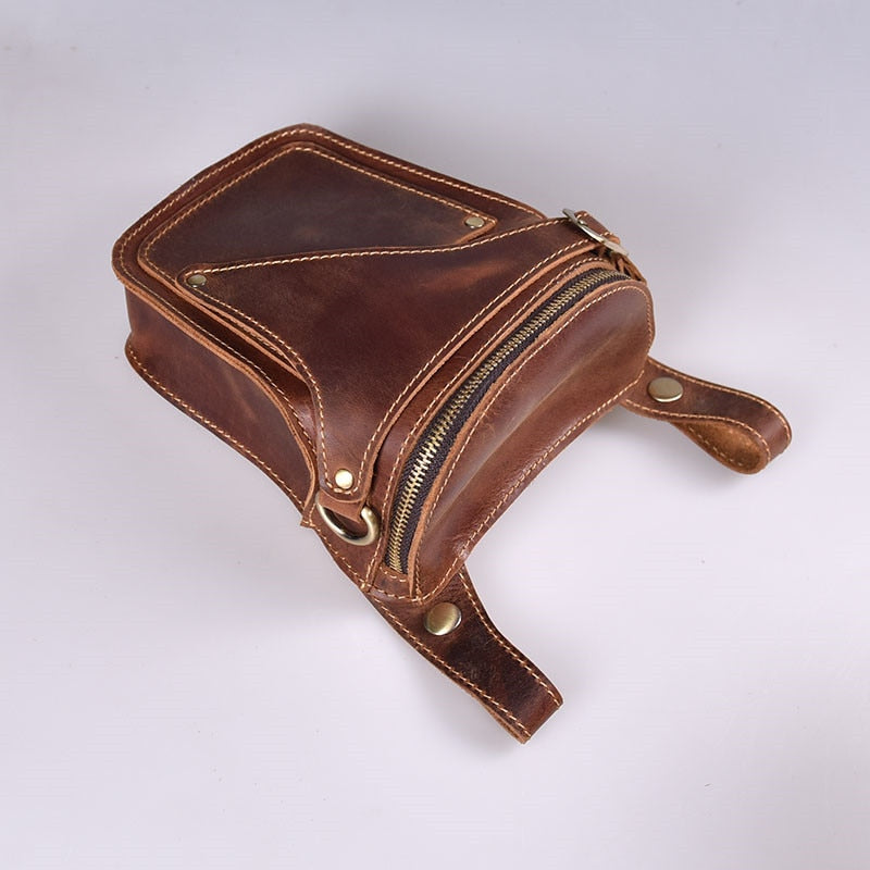 Vintage Style Leather Waist Pack