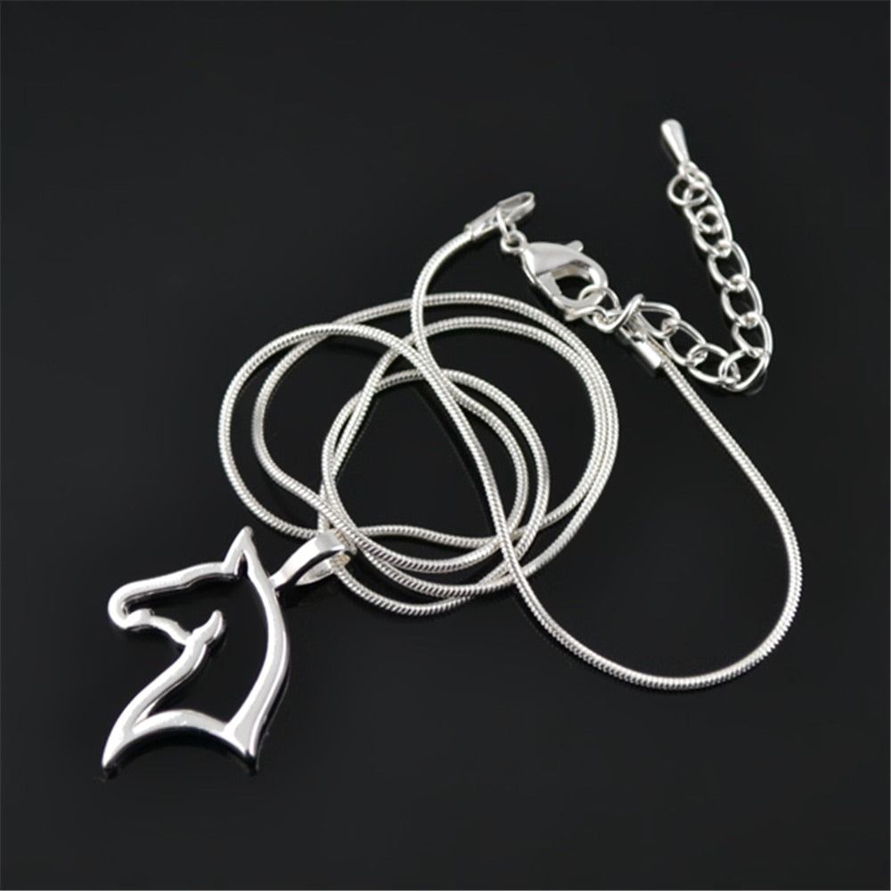 Horse Pendant Necklace Equestrian Fashion Jewelry