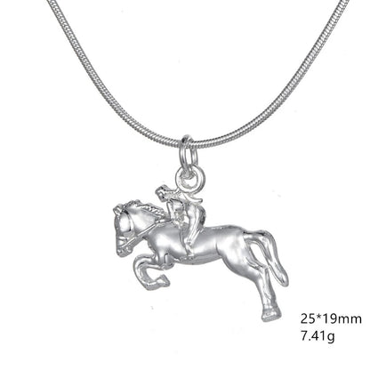 Horse Pendant Necklace Equestrian Fashion Jewelry