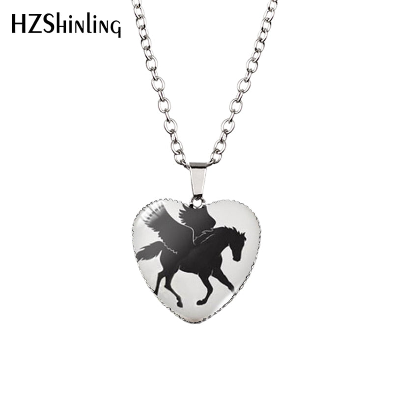 Horse Heart Necklace Fashion Jewelry