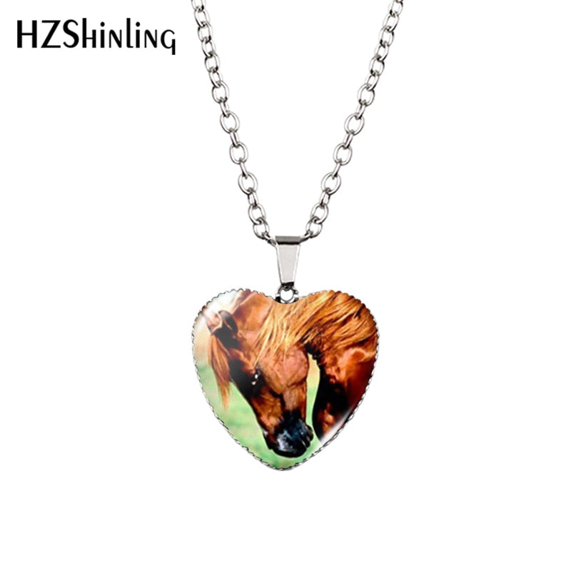 Horse Heart Necklace Fashion Jewelry