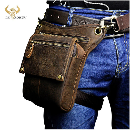 Leather Men's Multi-Function Waist Pack