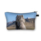 Beautiful Running Horse Print Cosmetic Case Makeup Bags