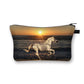 Beautiful Running Horse Print Cosmetic Case Makeup Bags