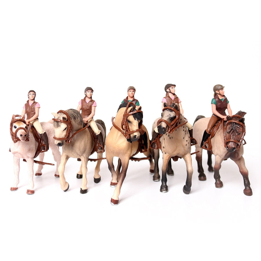 Realistic Equestrian Rider Horse Collectable Toy Figures