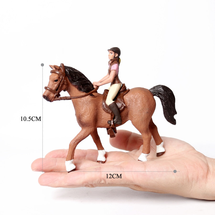 Realistic Equestrian Rider Horse Collectable Toy Figures