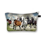 Beautiful Running Horse Print Cosmetic Case Makeup Bags