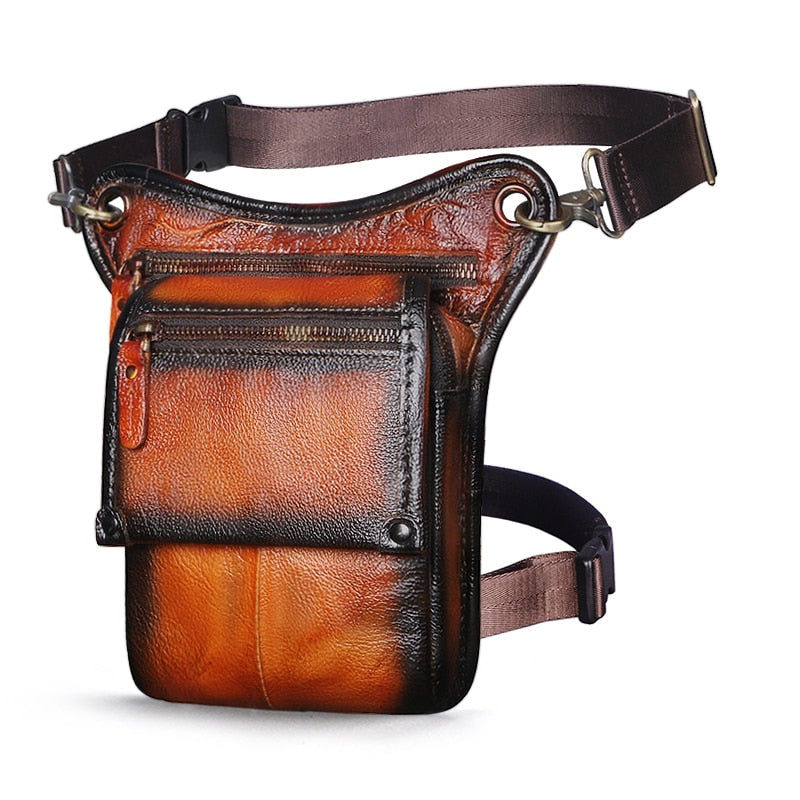 Leather Men's Multi-Function Waist Pack