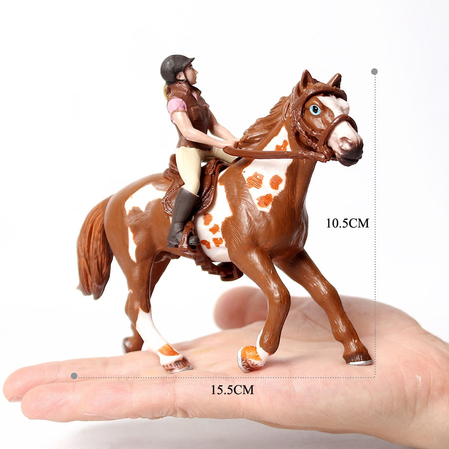 Realistic Equestrian Rider Horse Collectable Toy Figures