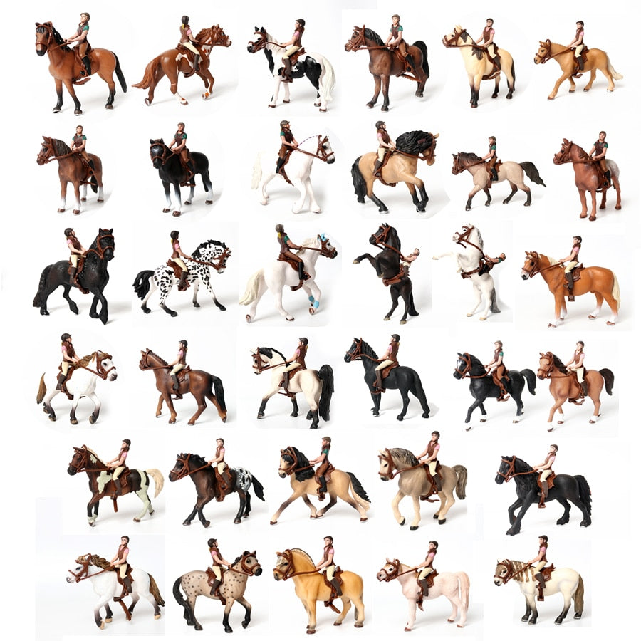 Realistic Equestrian Rider Horse Collectable Toy Figures