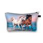 Beautiful Running Horse Print Cosmetic Case Makeup Bags