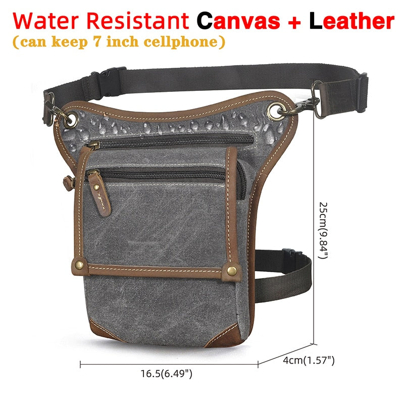 Leather Men's Multi-Function Waist Pack