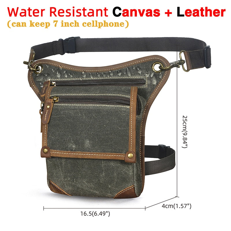 Leather Men's Multi-Function Waist Pack