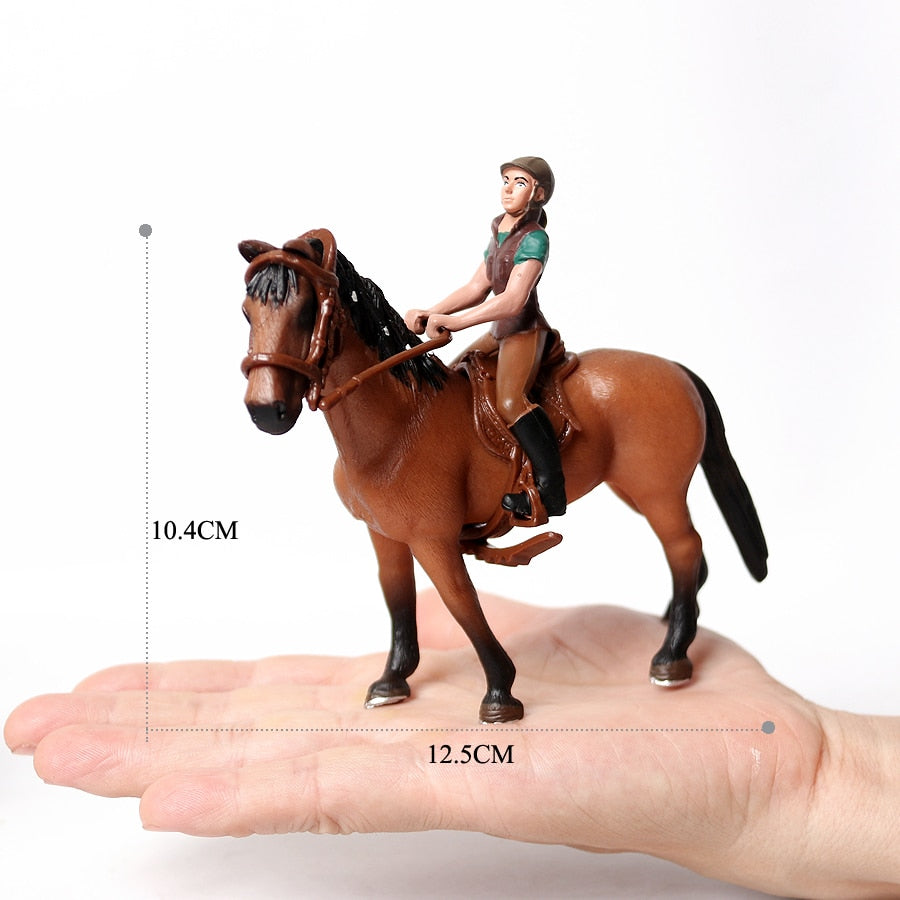 Realistic Equestrian Rider Horse Collectable Toy Figures