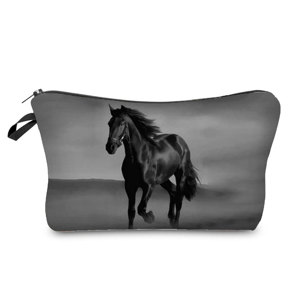 Horse Print Makeup Bag/ Cosmetic Bag/ Pencil Bag