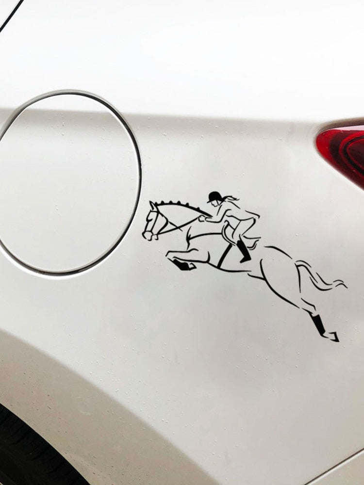 Equestrian Jumping Horse Horseback Riding Sticker Decal