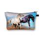 Beautiful Running Horse Print Cosmetic Case Makeup Bags