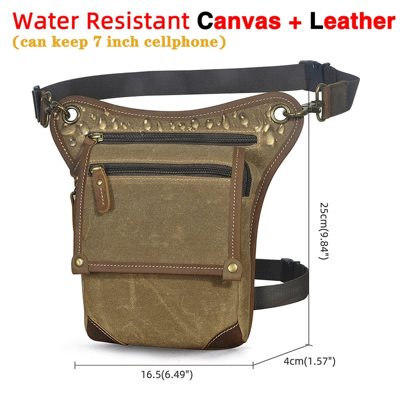 Leather Men's Multi-Function Waist Pack