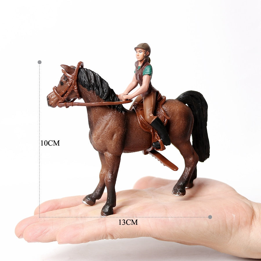 Realistic Equestrian Rider Horse Collectable Toy Figures