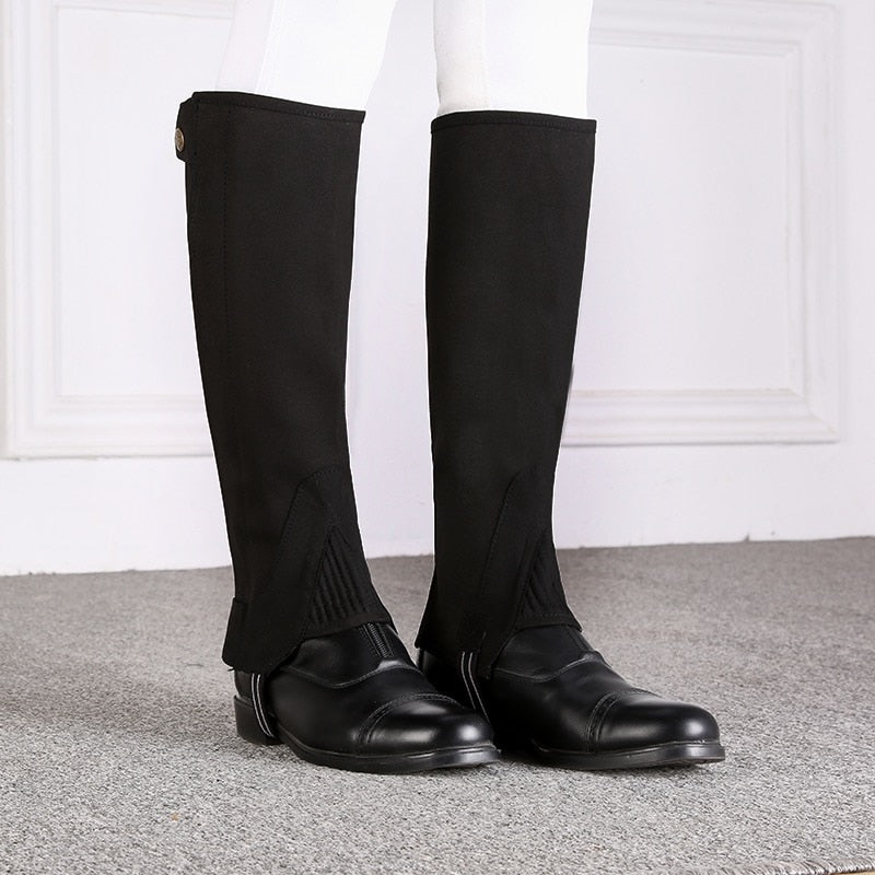 Soft Leather Equestrian Half Chaps - Adult and Children Sizes