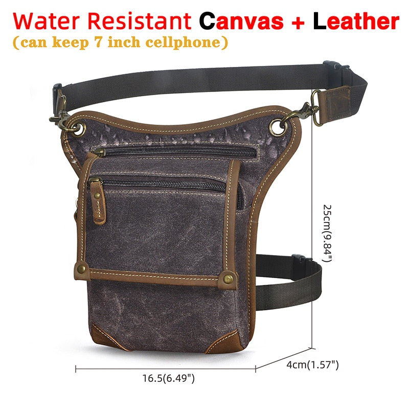 Leather Men's Multi-Function Waist Pack