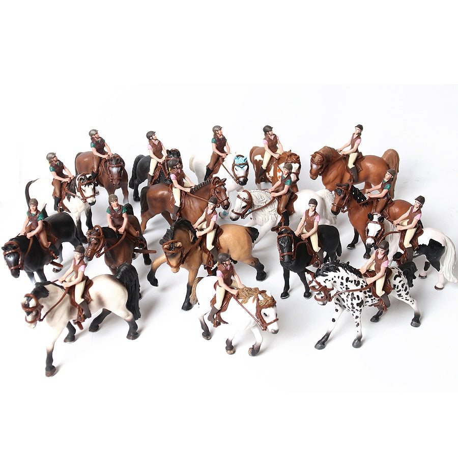 Realistic Equestrian Rider Horse Collectable Toy Figures