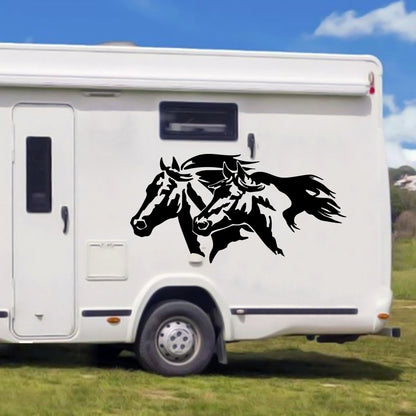 Galloping Horse 3D Trailer Vinyl Decal