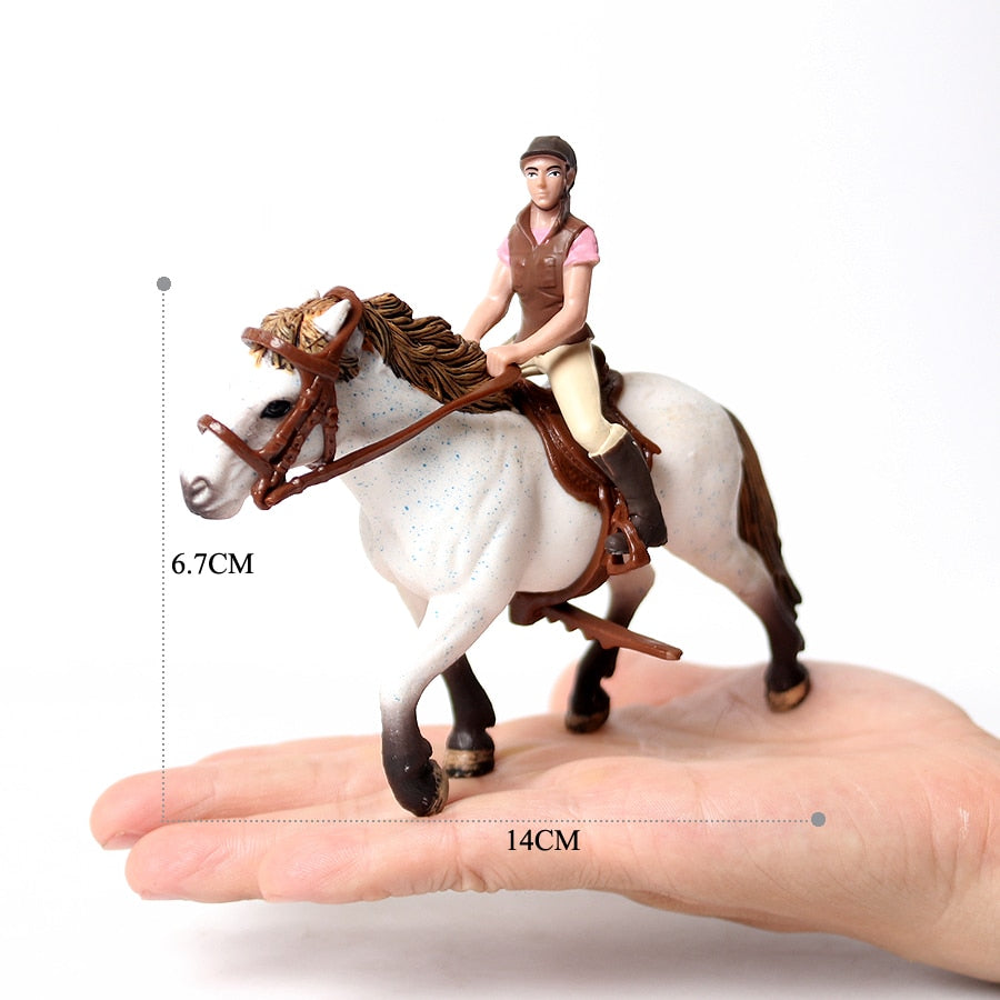 Realistic Equestrian Rider Horse Collectable Toy Figures