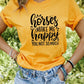 "Horses Make Me Happy" Women's Cotton T-Shirt