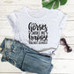 "Horses Make Me Happy" Women's Cotton T-Shirt