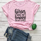 "Horses Make Me Happy" Women's Cotton T-Shirt