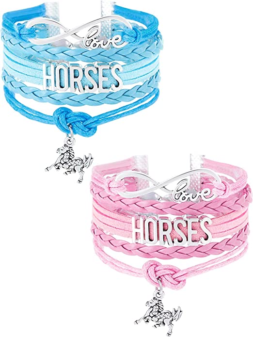 Horse Love Strappy Leather Bracelets